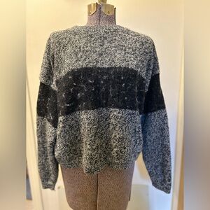 Vintage Weathervane Black and Gray Women's Sweater, Size L